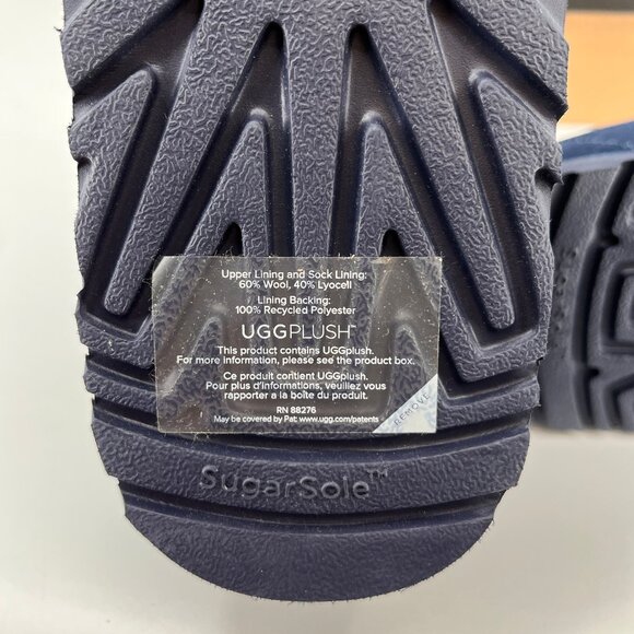 UGG Neumel Classic Suede Boots Size 10 Blue Lace Up Sheepskin Lined - Picture 11 of 13